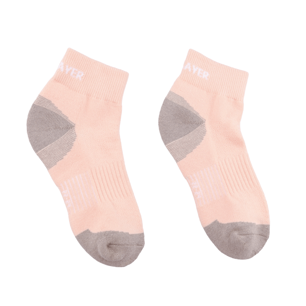 GoPlayer women's bamboo charcoal ankle sports socks (pink)