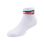 GoPlayer women's golf thick-soled bamboo charcoal socks (white and orange)