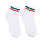 GoPlayer women's golf thick-soled bamboo charcoal socks (white and orange)