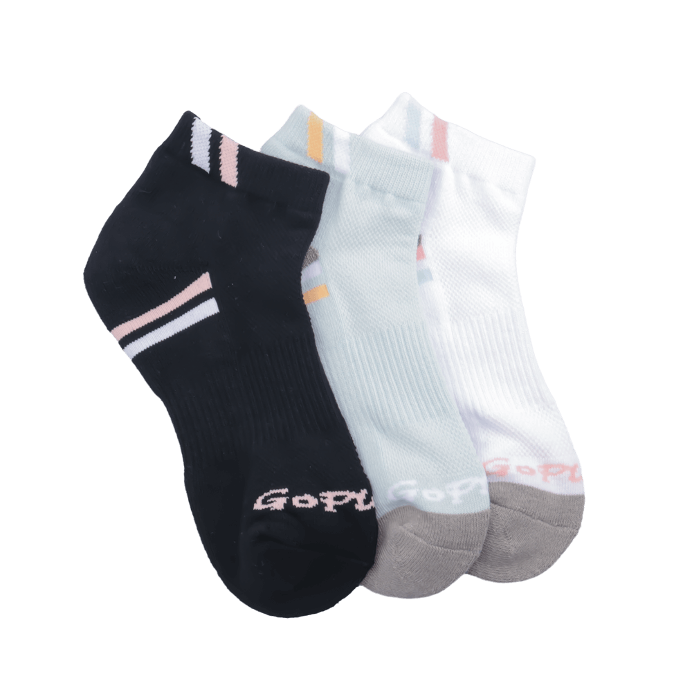 GoPlayer Women's Golf Bamboo Charcoal Socks (White)