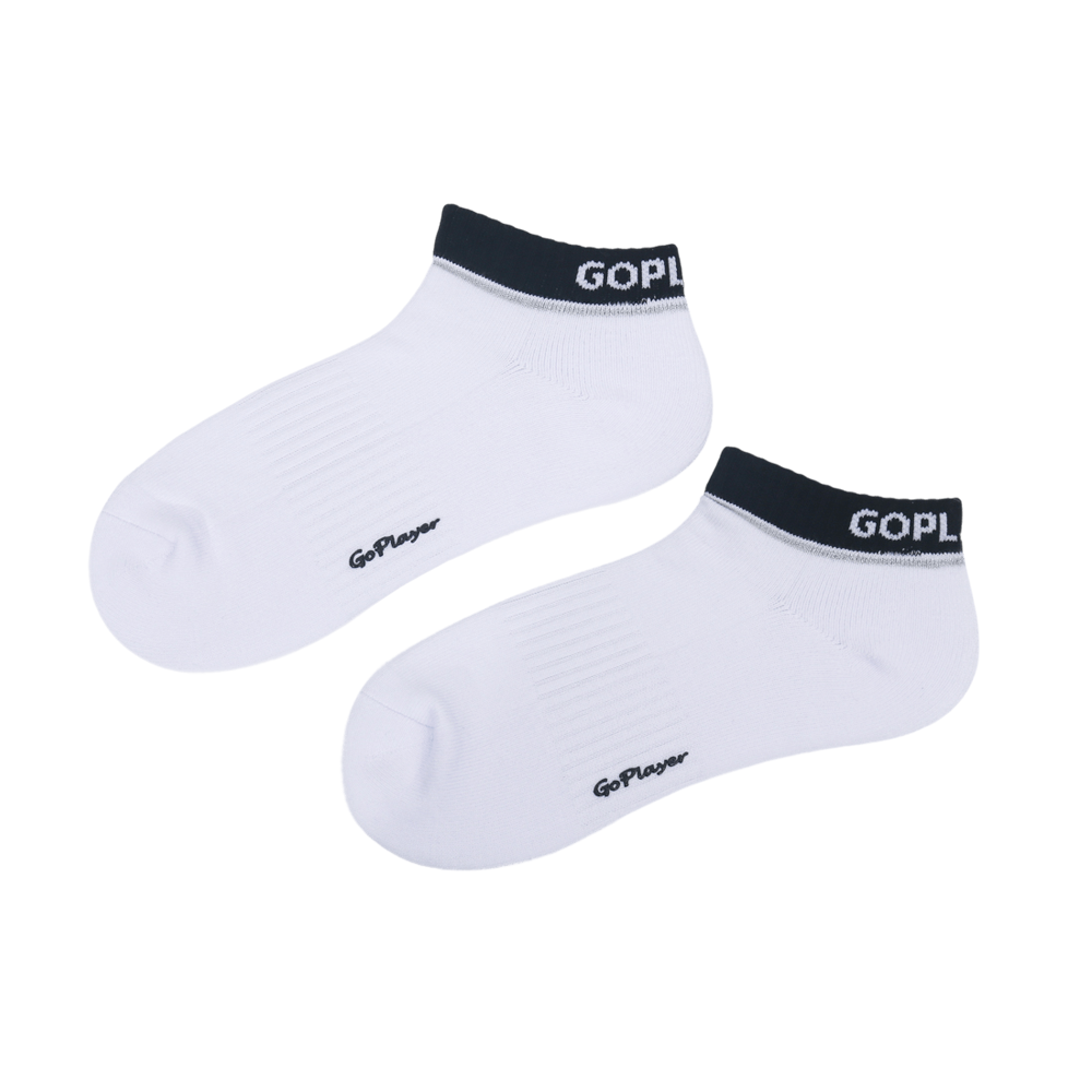 GoPlayer Women's Golf Cushion Antibacterial Socks (White &amp; Black)