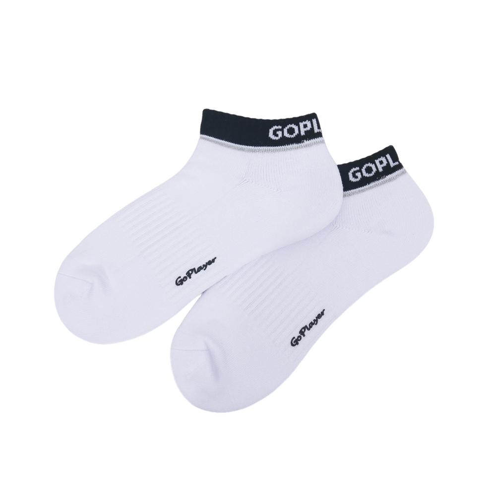 GoPlayer Women's Golf Cushion Antibacterial Socks (White &amp; Black)
