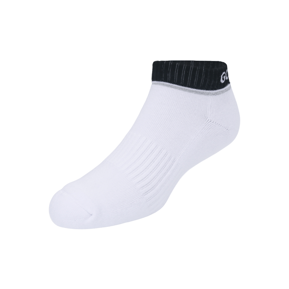 GoPlayer Women's Golf Cushion Antibacterial Socks (White &amp; Black)