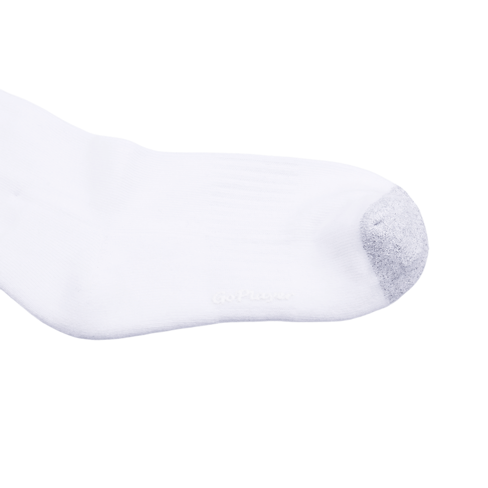 GoPlayer レディース ゴルフ ニーソックス (シルバー)