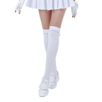 GoPlayer レディース ゴルフ ニーソックス (シルバー)