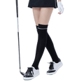 GoPlayer女高爾夫膝上襪(黑銀)
