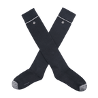 GoPlayer Women's Golf Knee Socks (Black and Silver)