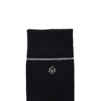 GoPlayer Women's Golf Knee Socks (Black and Silver)