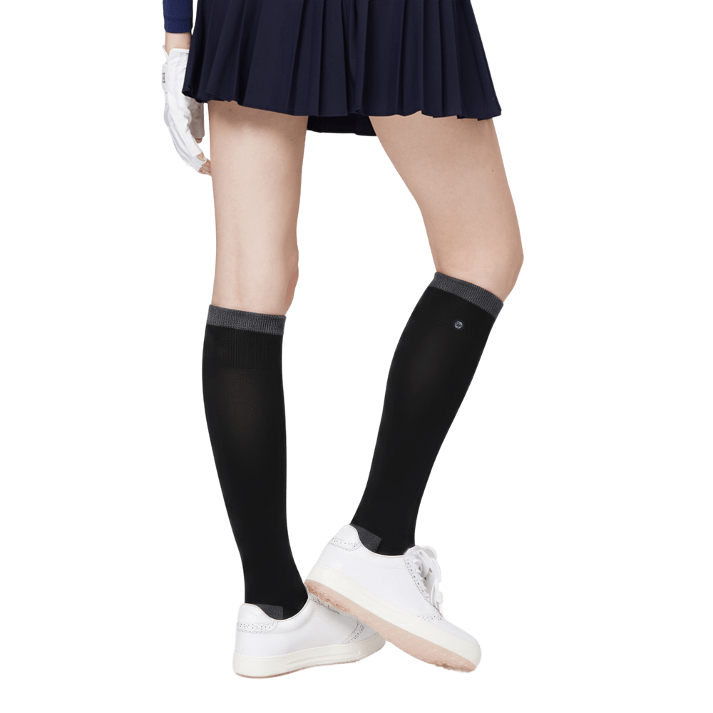 GoPlayer女高爾夫長筒襪(黑)