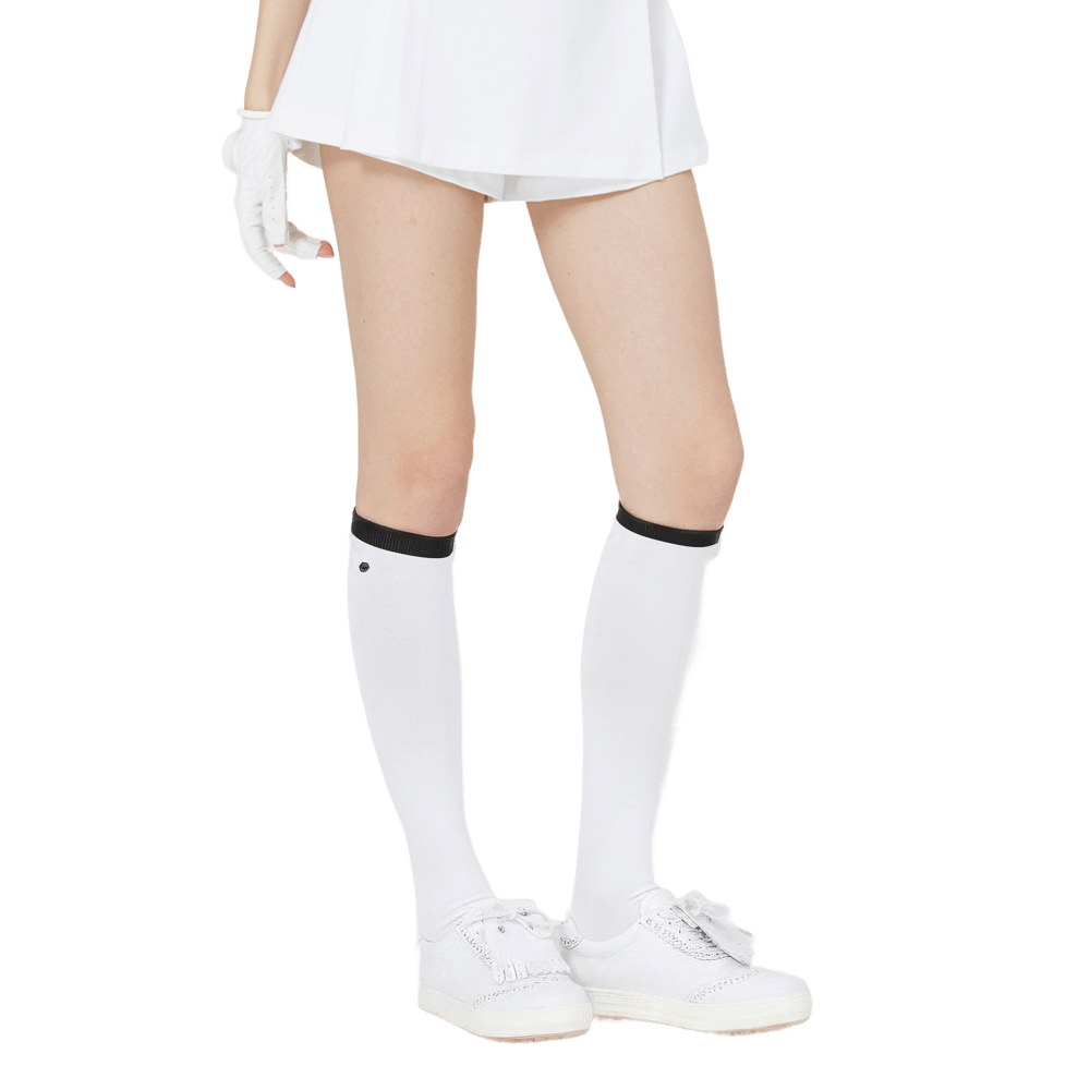 GoPlayer女高爾夫長筒襪(白)