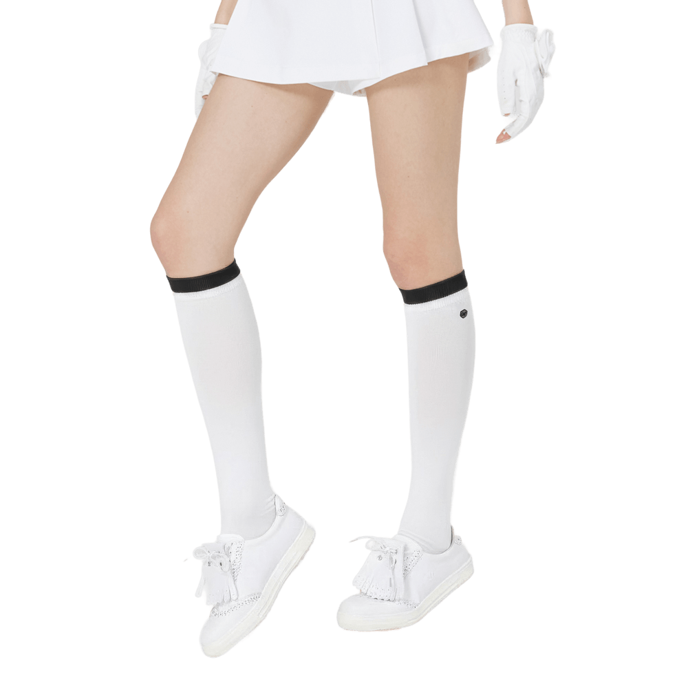 GoPlayer Women's Long Golf Socks (White)
