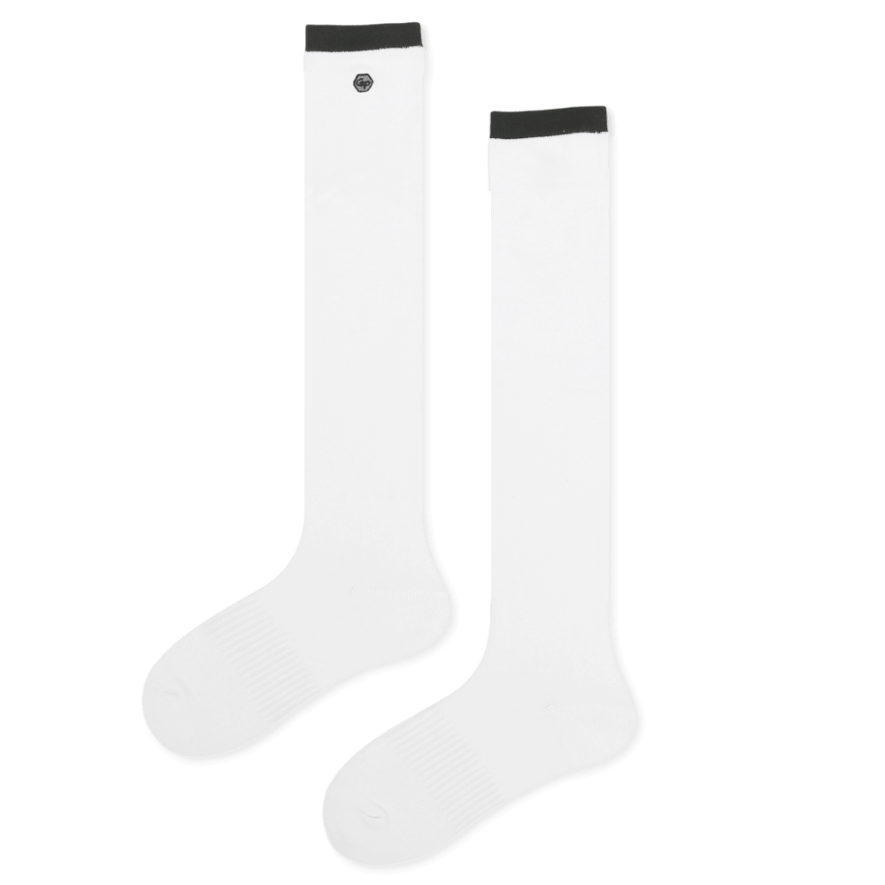 GoPlayer Women's Long Golf Socks (White)