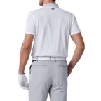 GoPlayer メンズ 伸縮性速乾半袖トップス（ホワイトストライプカラー）