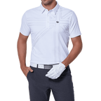 GoPlayer メンズ 伸縮性速乾半袖トップス（英国国旗柄 ホワイト）