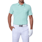 GoPlayer男彈性快乾短袖上衣(英旗紋綠)