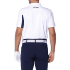 GoPlayer Men's Elastic Quick Dry Short Sleeve Top (White, Black and Red)