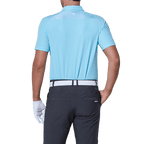 GoPlayer Men's Elastic Quick Dry Short Sleeve Top (Ice Blue Shoulder Net)