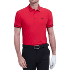 GoPlayer Men's Lightweight Super Elastic Short Sleeve Top (Red)