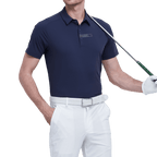 GoPlayer メンズ 軽量超弾性半袖トップ (ネイビー ブルー)