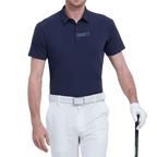 GoPlayer メンズ 軽量超弾性半袖トップ (ネイビー ブルー)