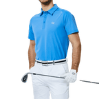 GoPlayer メンズ軽量超弾性半袖トップ (カラー ブルー)