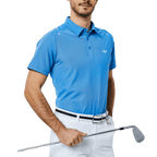 GoPlayer メンズ軽量超弾性半袖トップ (カラー ブルー)