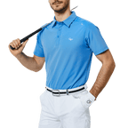 GoPlayer メンズ軽量超弾性半袖トップ (カラー ブルー)