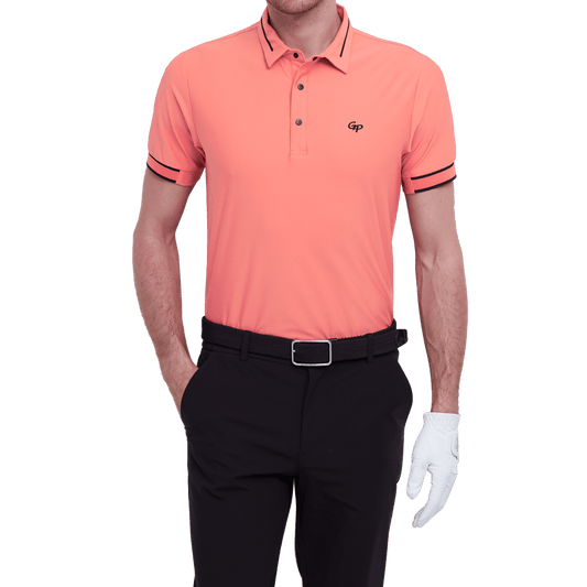 GoPlayer Men's Lightweight Super Elastic Short Sleeve Top (Orange)