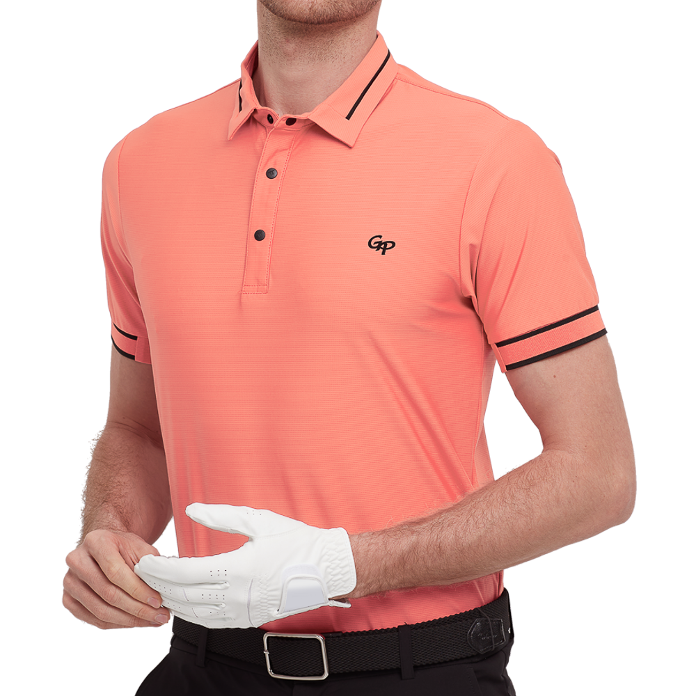 GoPlayer Men's Lightweight Super Elastic Short Sleeve Top (Orange)