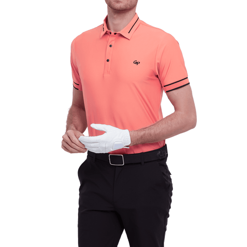 GoPlayer メンズ軽量超弾性半袖トップ (オレンジ)