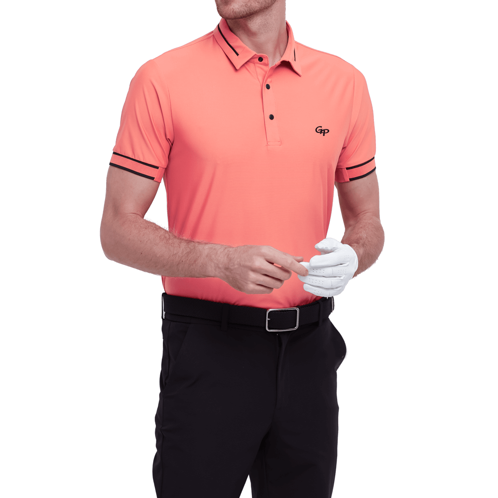 GoPlayer Men's Lightweight Super Elastic Short Sleeve Top (Orange)