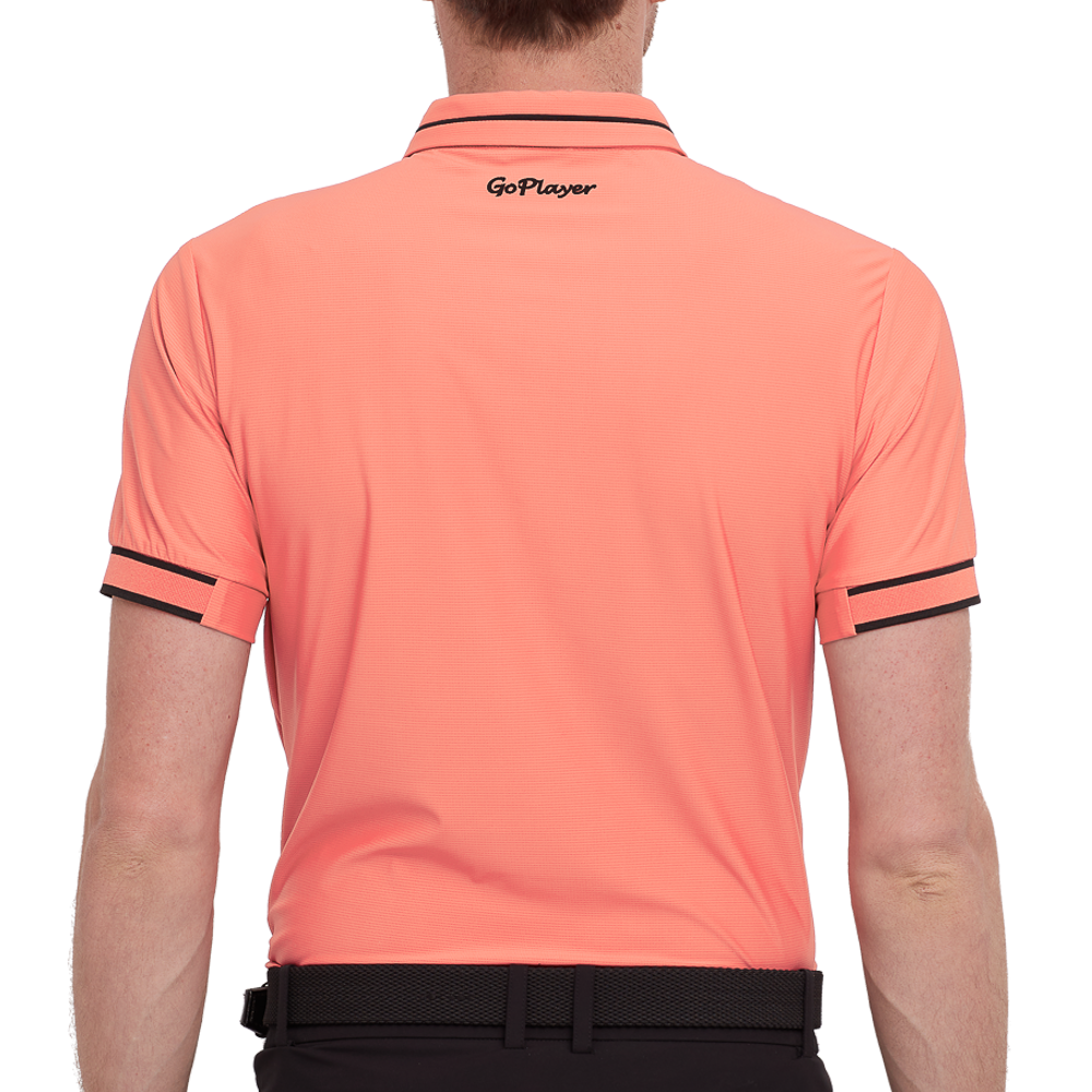 GoPlayer Men's Lightweight Super Elastic Short Sleeve Top (Orange)