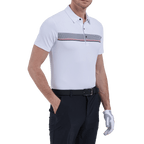 GoPlayer Men's Elastic Breathable Short Sleeve Top (White)