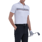 GoPlayer Men's Elastic Breathable Short Sleeve Top (White)