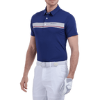 GoPlayer men's elastic breathable short-sleeved top (dark blue)