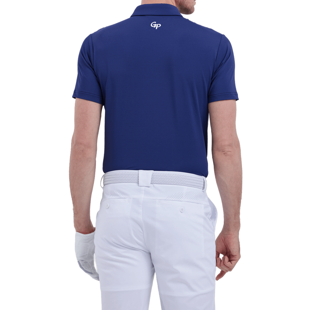 GoPlayer men's elastic breathable short-sleeved top (dark blue)