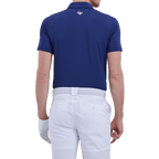 GoPlayer men's elastic breathable short-sleeved top (dark blue)