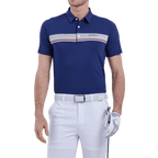 GoPlayer men's elastic breathable short-sleeved top (dark blue)