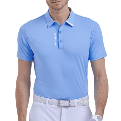 GoPlayer Men's Elastic Breathable Short Sleeve Top (Light Blue)