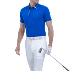 GoPlayer men's elastic breathable short-sleeved top (royal blue)