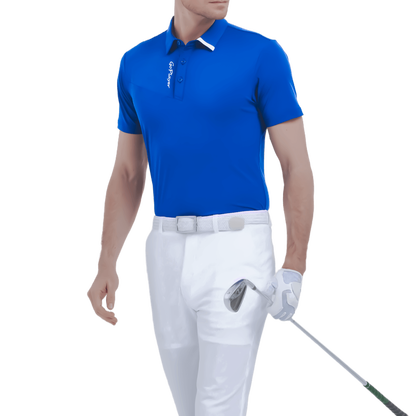 GoPlayer men's elastic breathable short-sleeved top (royal blue)