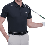 GoPlayer男彈性透氣短袖上衣(黑)