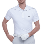 GoPlayer男彈性透氣短袖上衣(白)