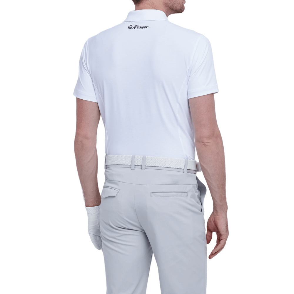 GoPlayer Men's Elastic Breathable Short Sleeve Top (White)