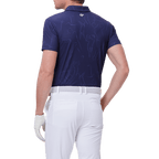 GoPlayer Men's Short Sleeve Printed Top (Navy Blue)