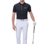 GoPlayer Men's Cool Jacquard Short Sleeve Top (Black)