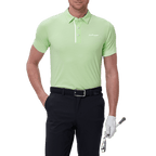 GoPlayer メンズ クールジャカード 半袖トップス (グラスグリーン)