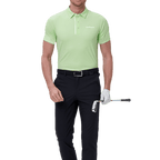 GoPlayer メンズ クールジャカード 半袖トップス (グラスグリーン)