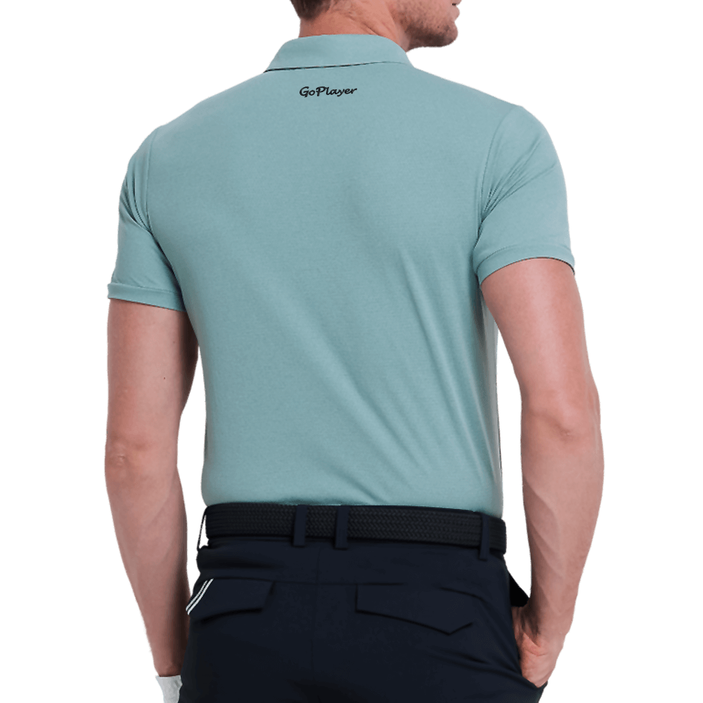 GoPlayer Men's Cool Jacquard Short Sleeve Top (Grass Green)