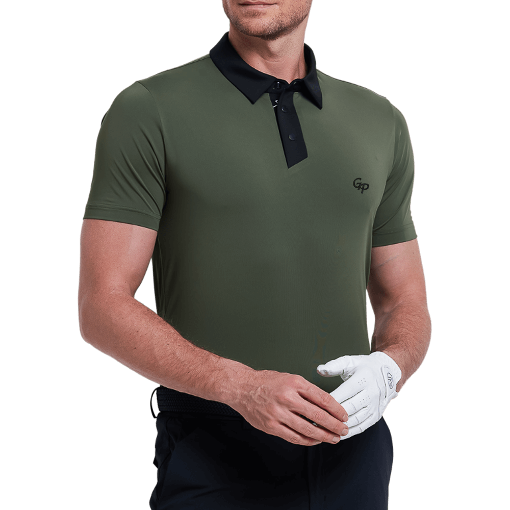 GoPlayer Men's Lightweight Breathable Short-sleeved Top (Army Green)